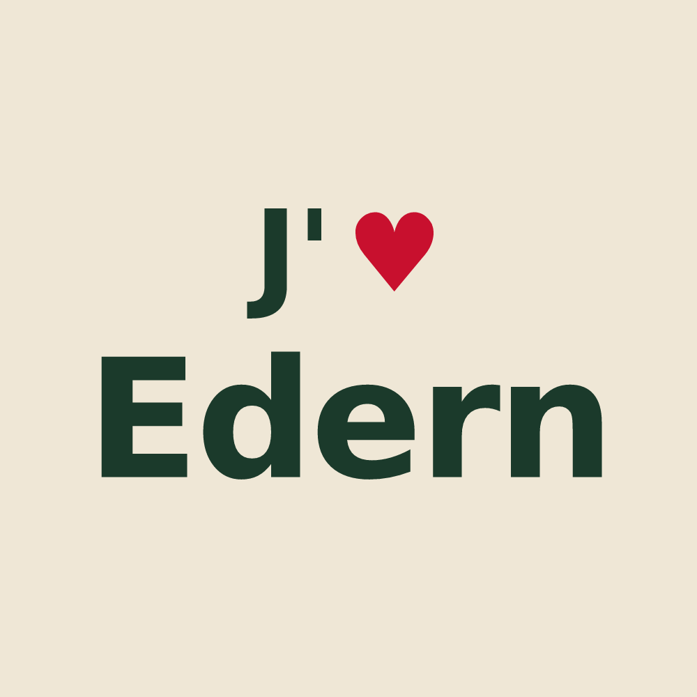 Tote bag personnalisé Edern — design J'aime Edern