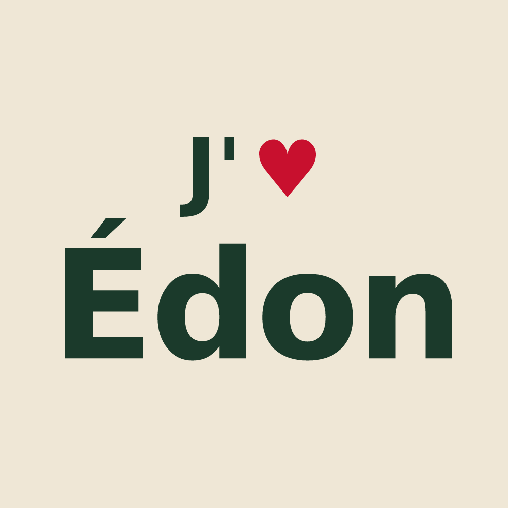 Tote bag personnalisé Édon — design J'aime Édon