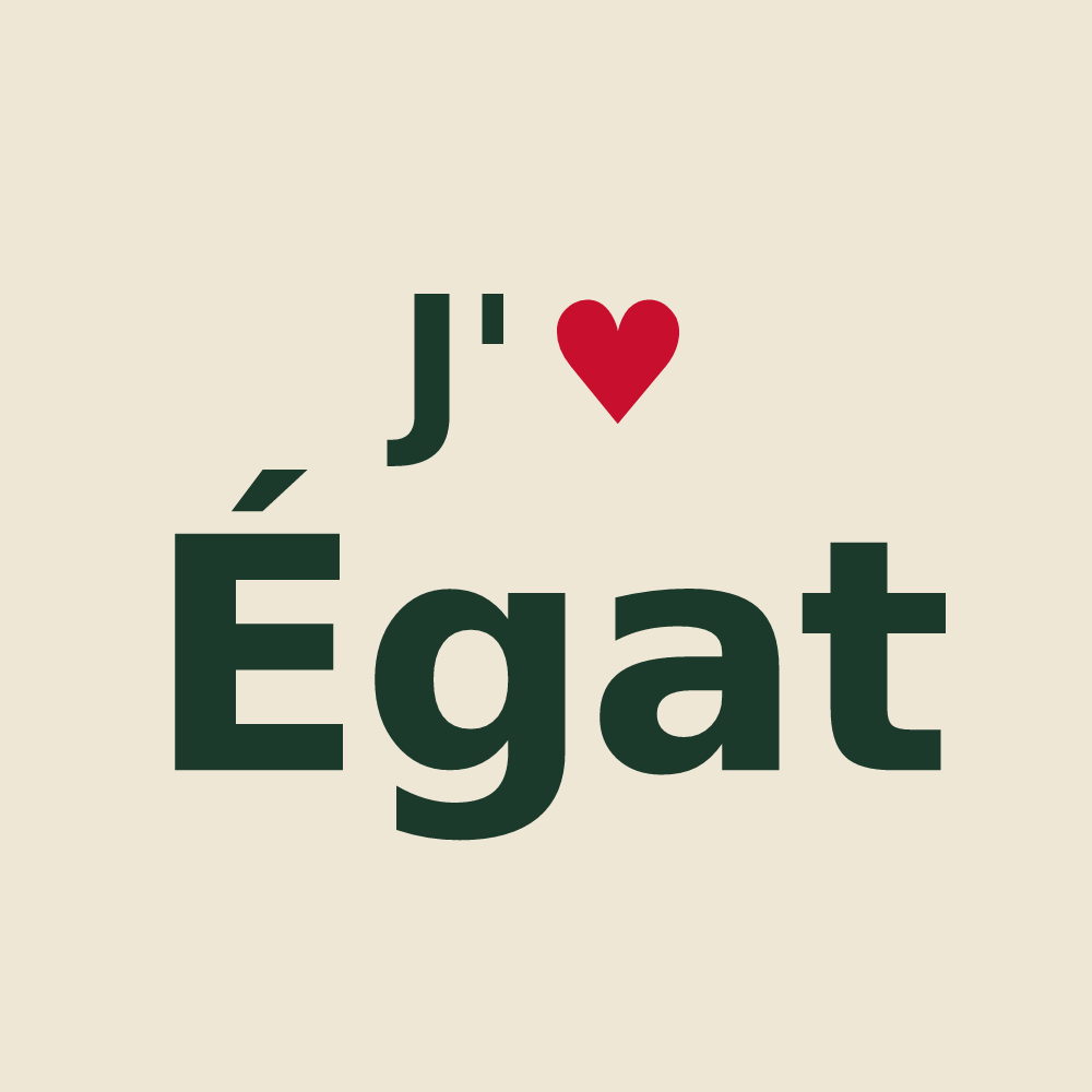 Tote bag personnalisé Égat — design J'aime Égat