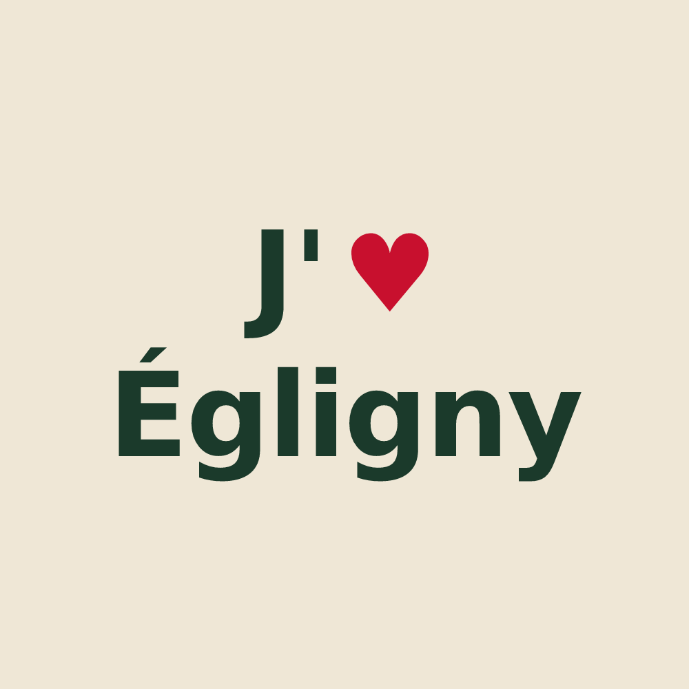 Tote bag personnalisé Égligny — design J'aime Égligny