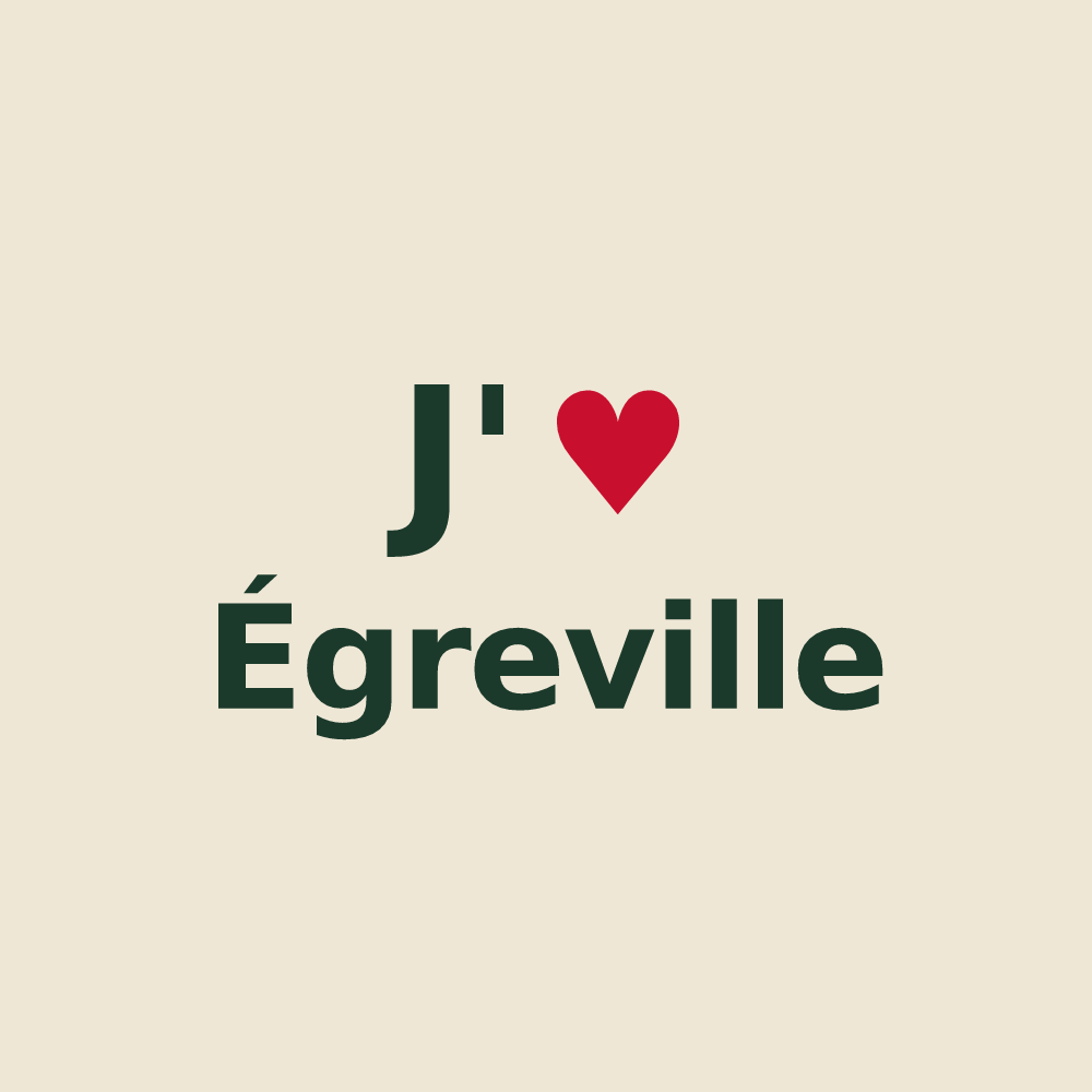 Tote bag personnalisé Égreville — design J'aime Égreville