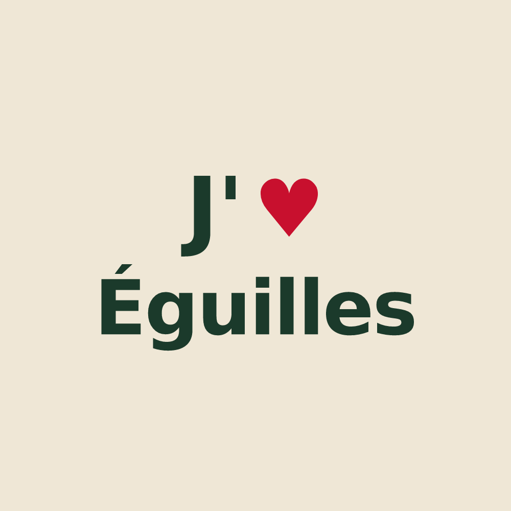 Tote bag personnalisé Éguilles — design J'aime Éguilles