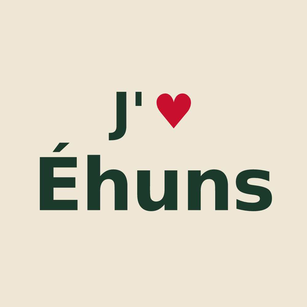 Tote bag personnalisé Éhuns — design J'aime Éhuns