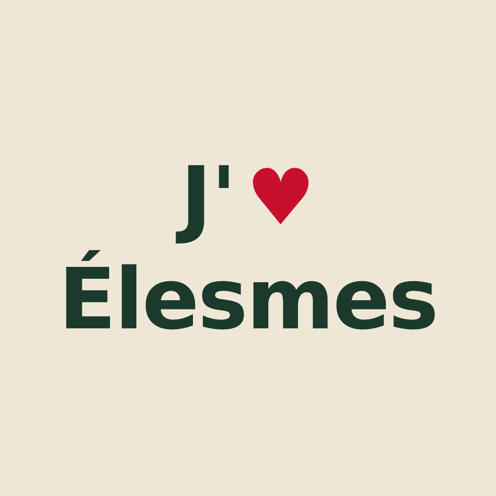 Tote bag personnalisé Élesmes — design J'aime Élesmes