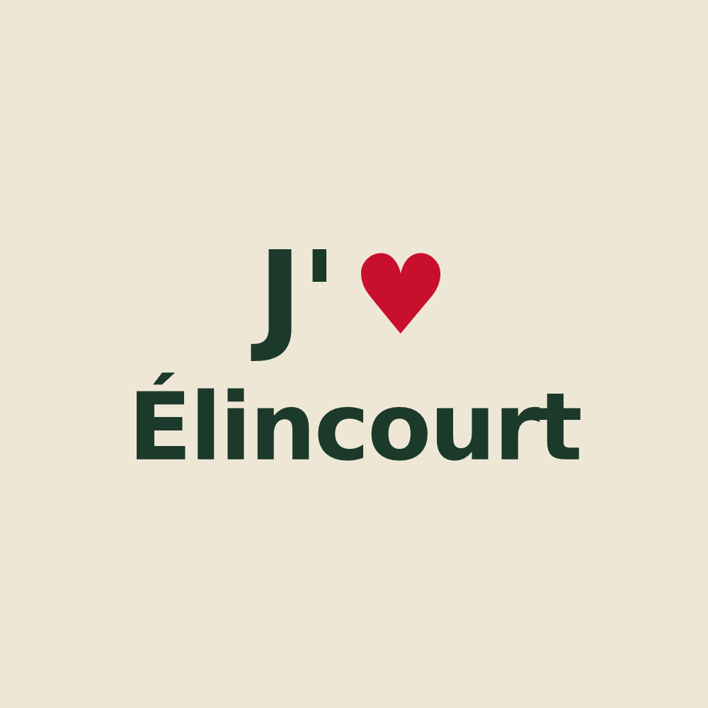 Tote bag personnalisé Élincourt — design J'aime Élincourt