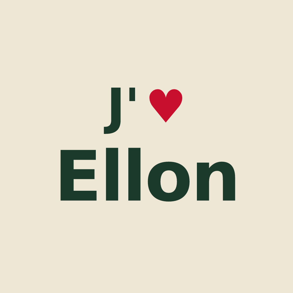Tote bag personnalisé Ellon — design J'aime Ellon