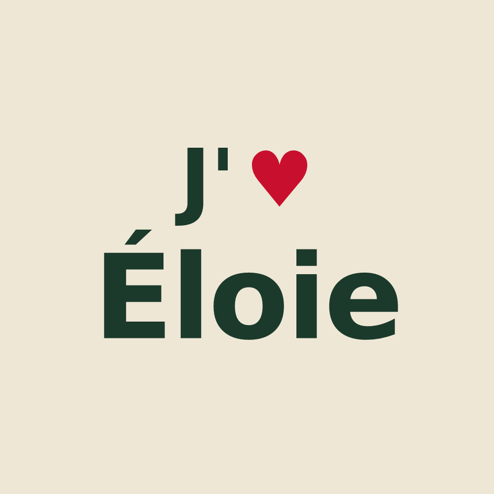 Tote bag personnalisé Éloie — design J'aime Éloie