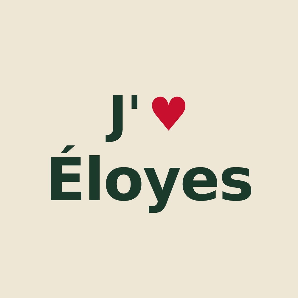 Tote bag personnalisé Éloyes — design J'aime Éloyes