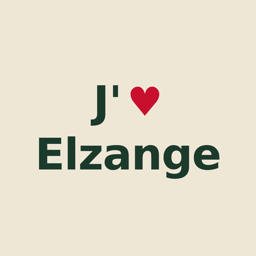 Tote bag personnalisé Elzange — design J'aime Elzange