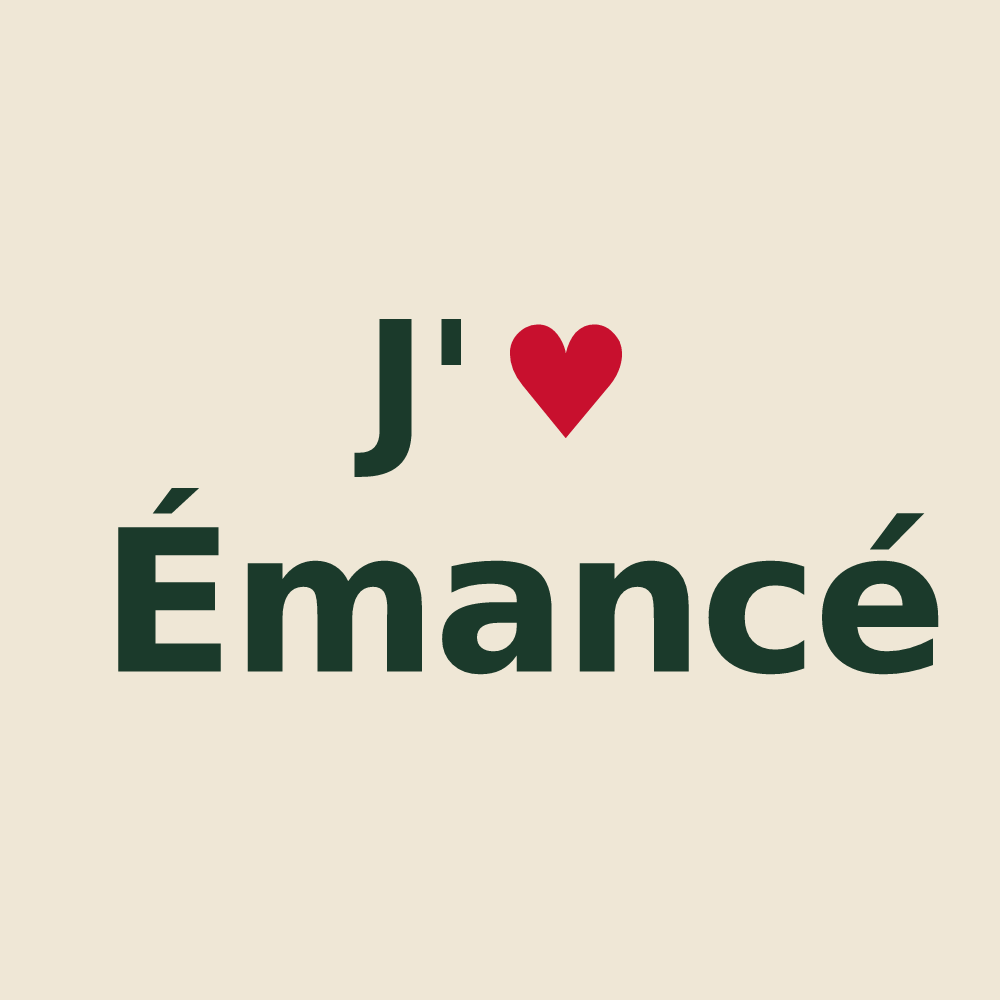 Tote bag personnalisé Émancé — design J'aime Émancé