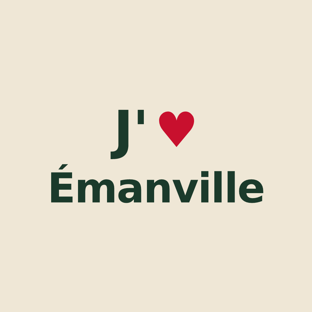 Tote bag personnalisé Émanville — design J'aime Émanville