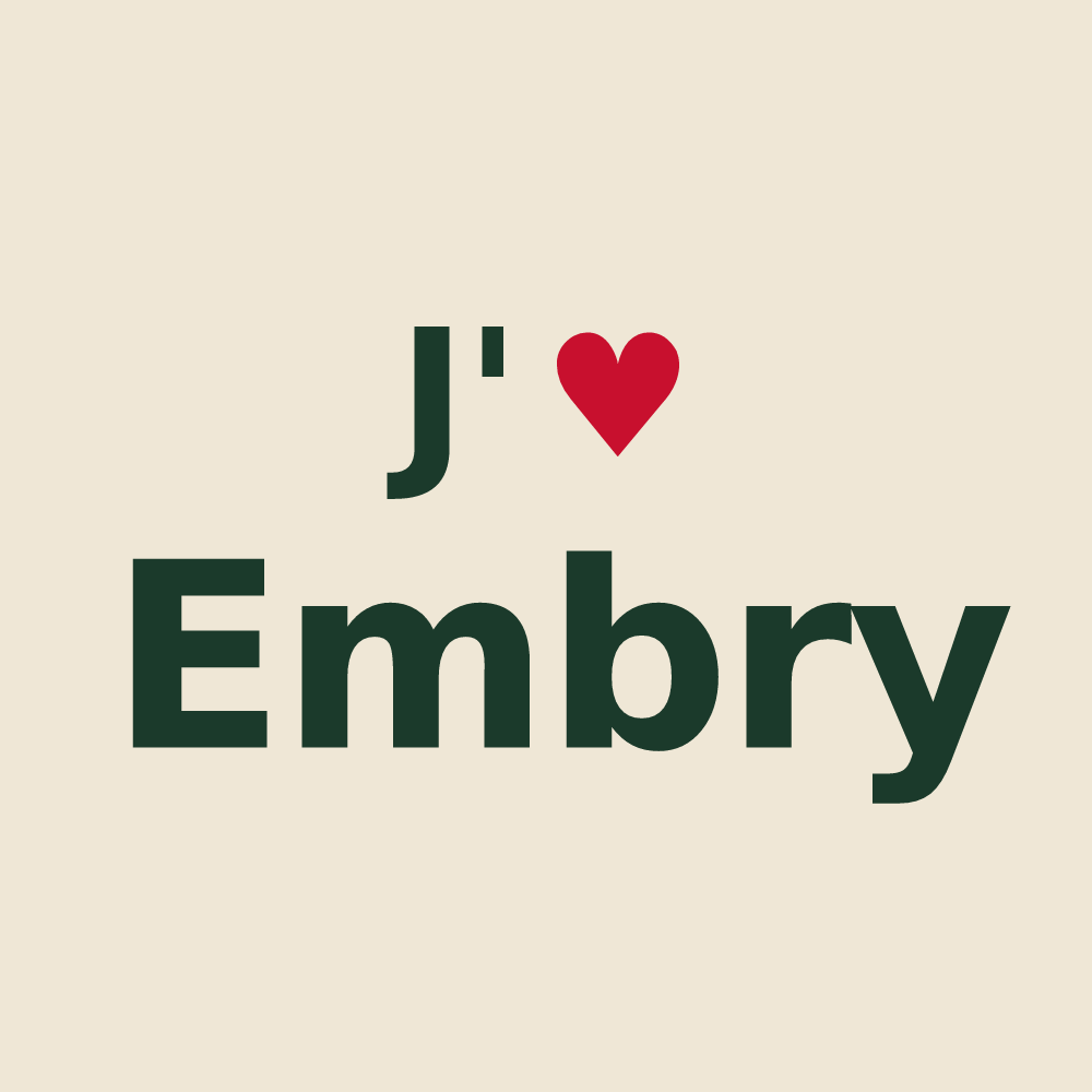 Tote bag personnalisé Embry — design J'aime Embry