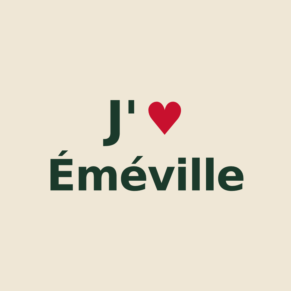 Tote bag personnalisé Éméville — design J'aime Éméville