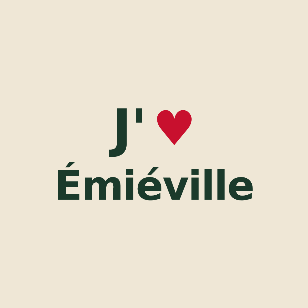 Tote bag personnalisé Émiéville — design J'aime Émiéville