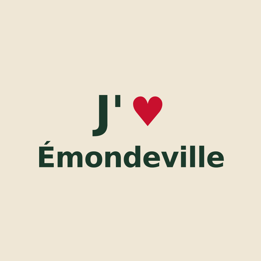 Tote bag personnalisé Émondeville — design J'aime Émondeville