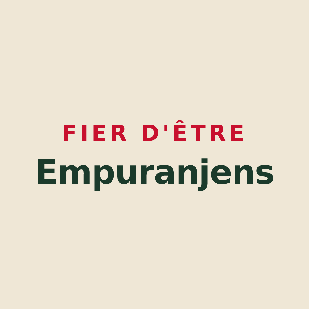 Tote bag « Fier d'être Empuranjens » — design pour Empurany