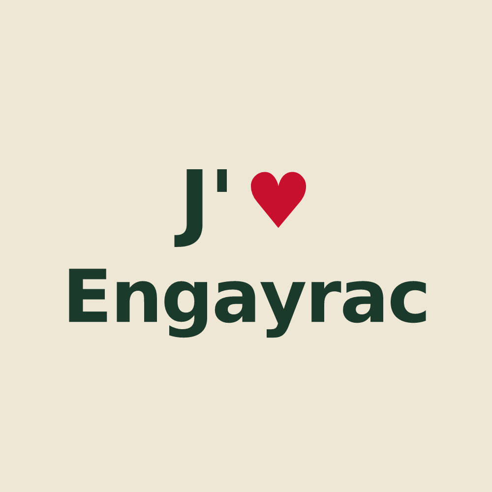 Tote bag personnalisé Engayrac — design J'aime Engayrac
