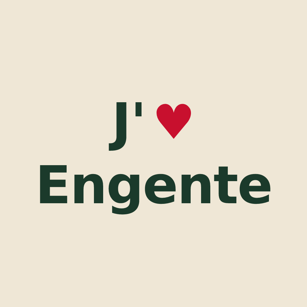 Tote bag personnalisé Engente — design J'aime Engente
