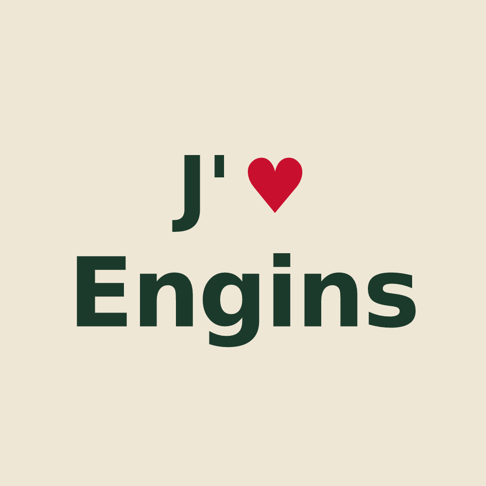 Tote bag personnalisé Engins — design J'aime Engins