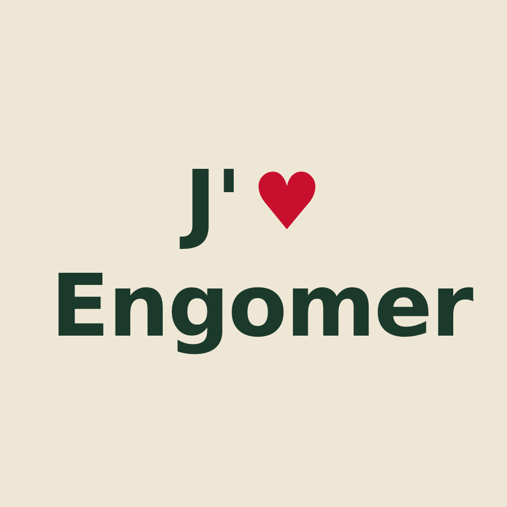 Tote bag personnalisé Engomer — design J'aime Engomer