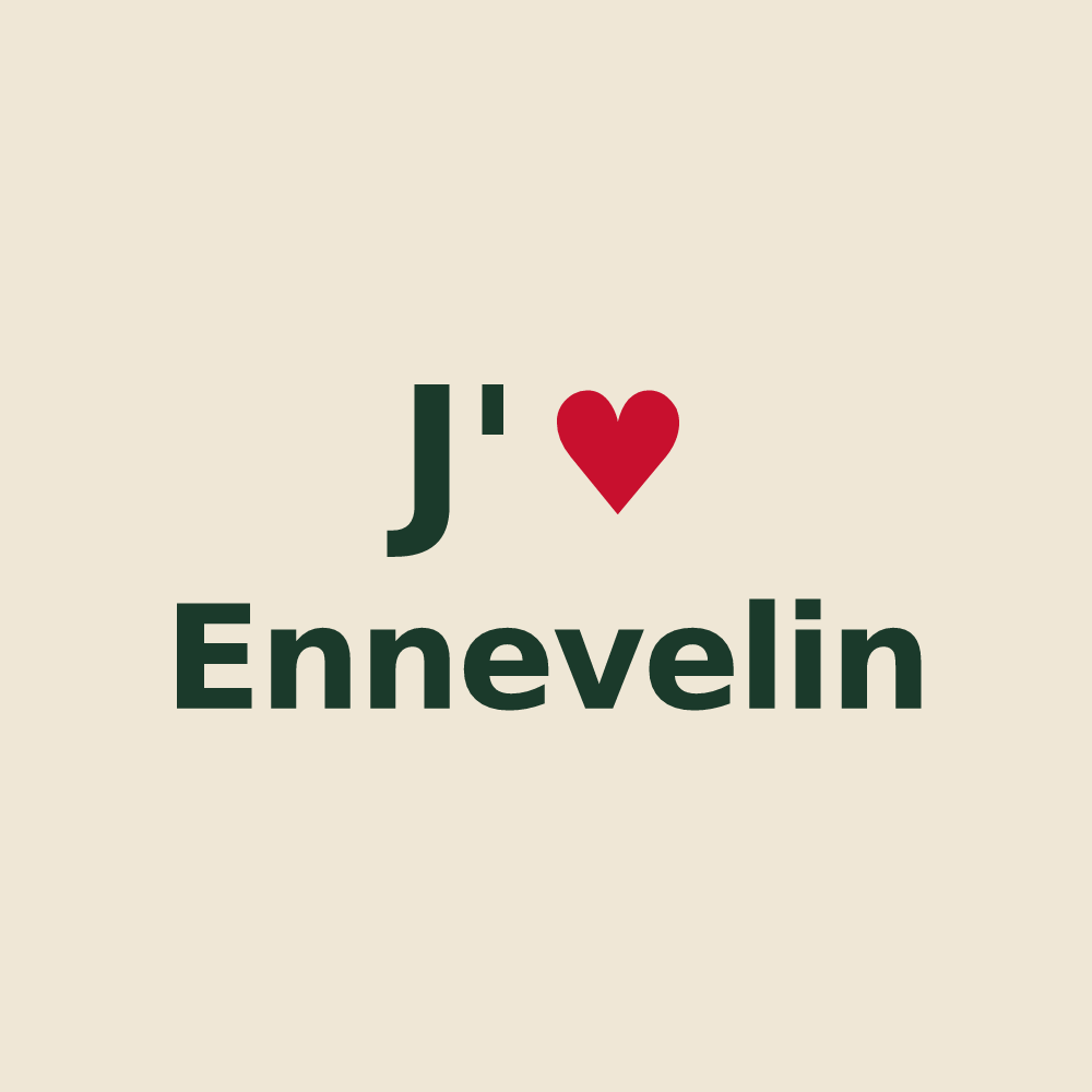 Tote bag personnalisé Ennevelin — design J'aime Ennevelin