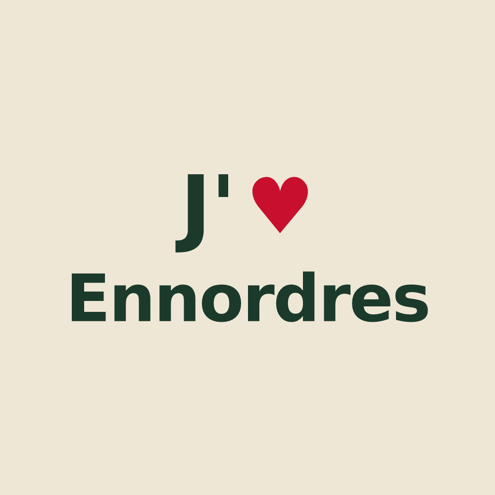 Tote bag personnalisé Ennordres — design J'aime Ennordres
