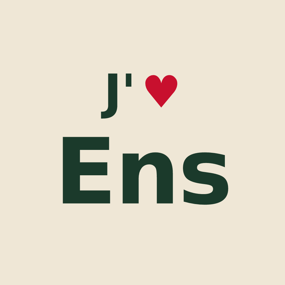 Tote bag personnalisé Ens — design J'aime Ens