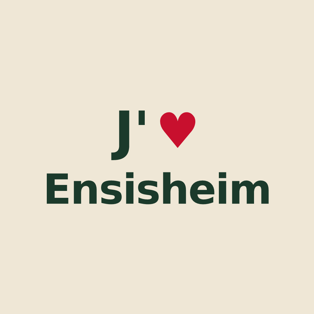 Tote bag personnalisé Ensisheim — design J'aime Ensisheim