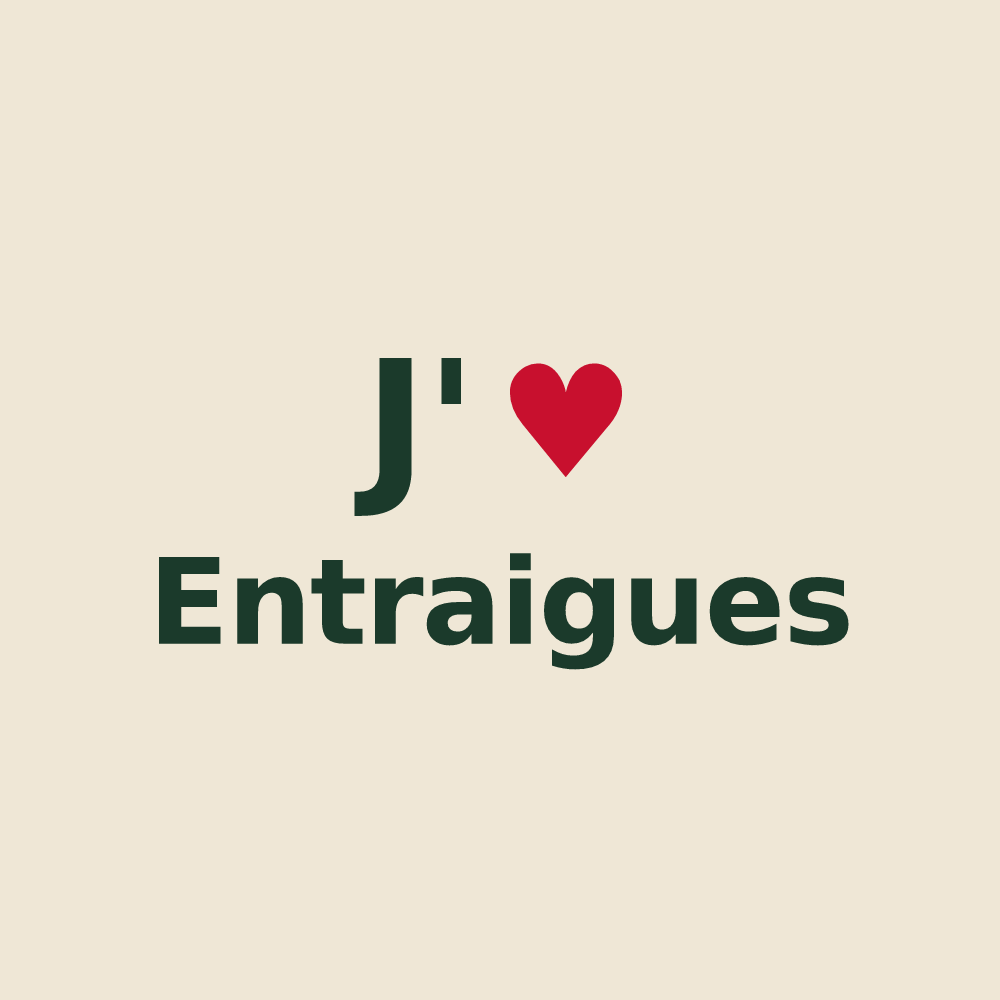 Tote bag personnalisé Entraigues — design J'aime Entraigues