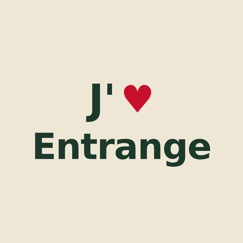 Tote bag personnalisé Entrange — design J'aime Entrange