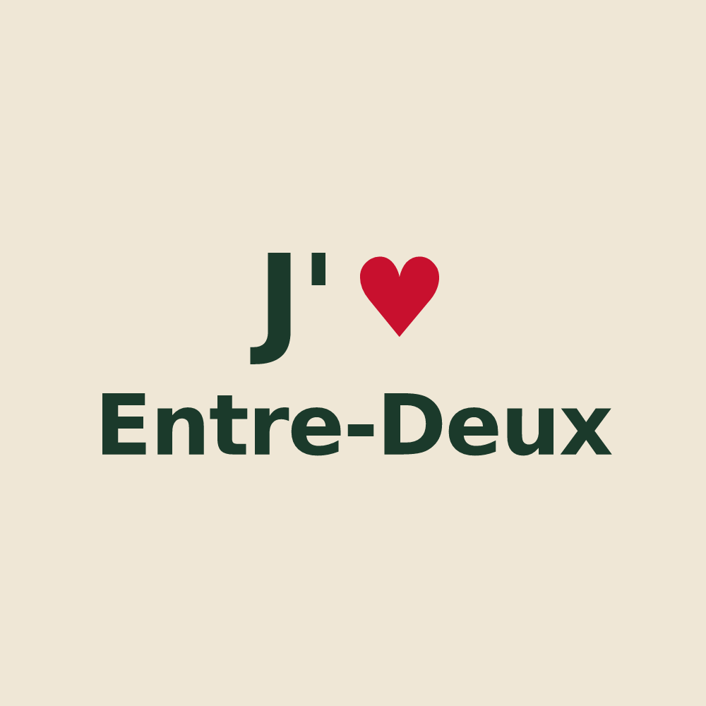 Tote bag personnalisé Entre-Deux — design J'aime Entre-Deux