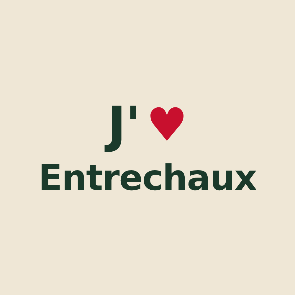 Tote bag personnalisé Entrechaux — design J'aime Entrechaux