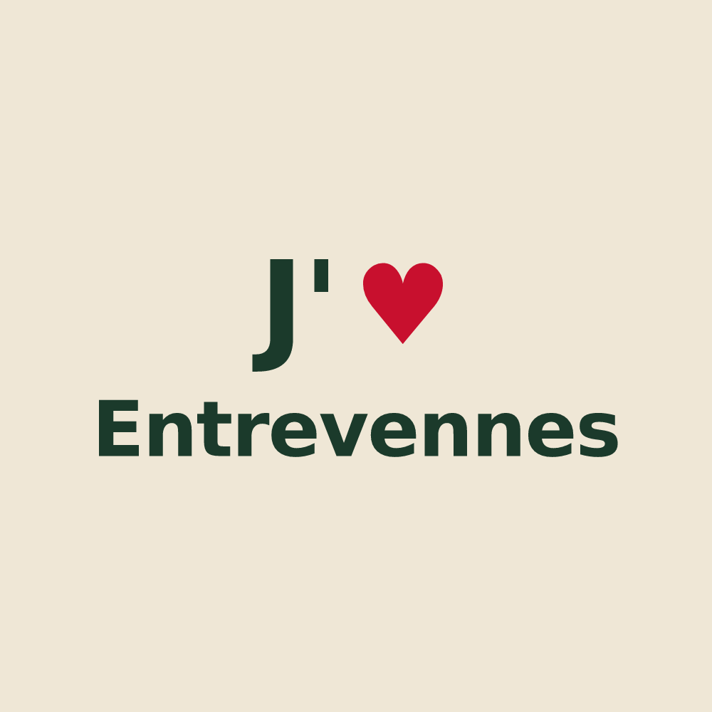 Tote bag personnalisé Entrevennes — design J'aime Entrevennes