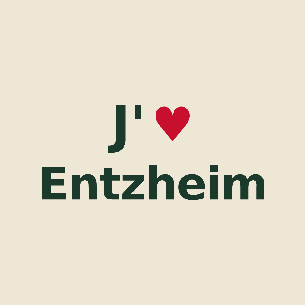 Tote bag personnalisé Entzheim — design J'aime Entzheim