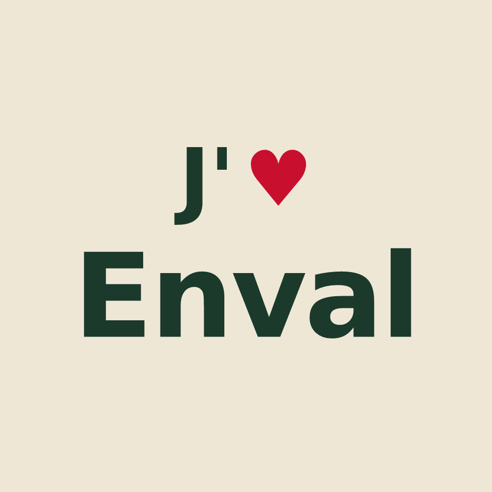 Tote bag personnalisé Enval — design J'aime Enval