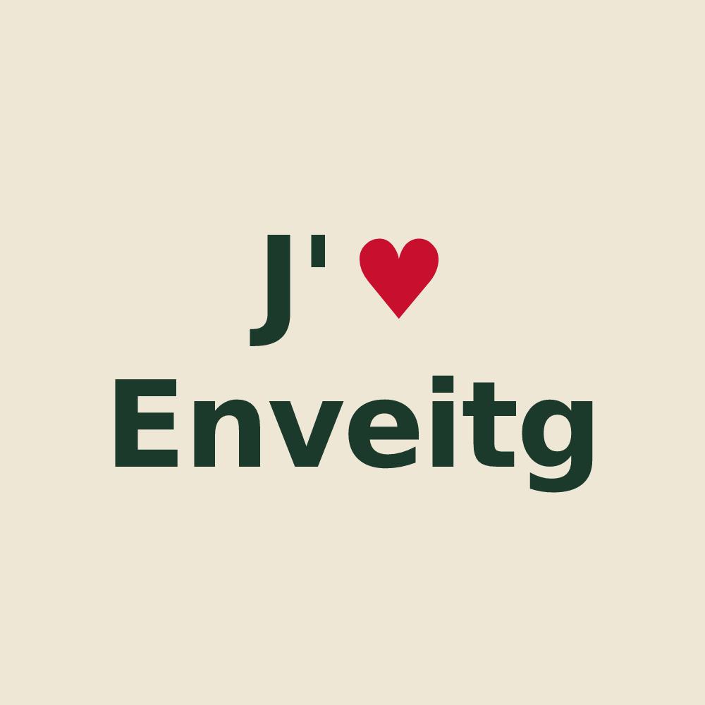 Tote bag personnalisé Enveitg — design J'aime Enveitg