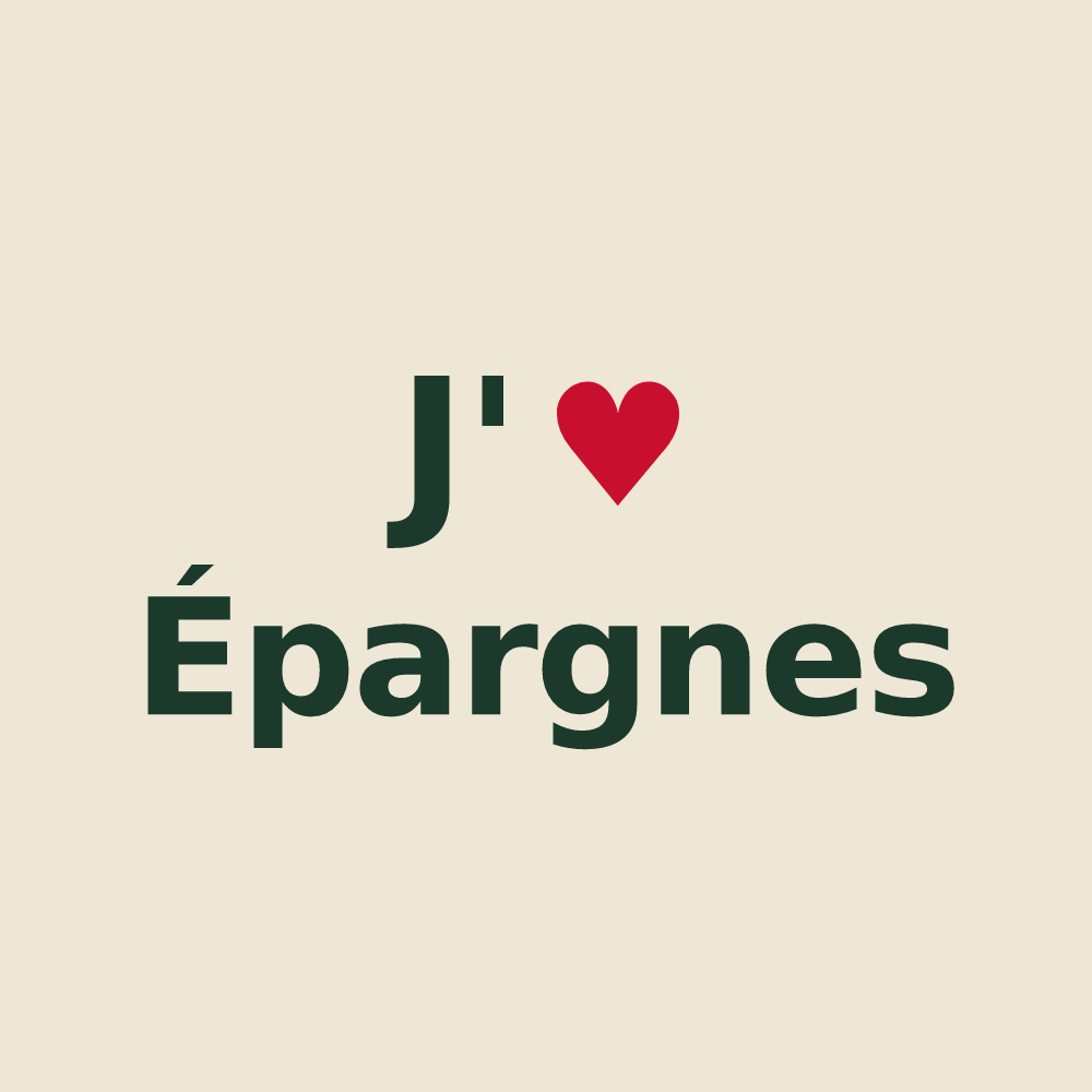 Tote bag personnalisé Épargnes — design J'aime Épargnes