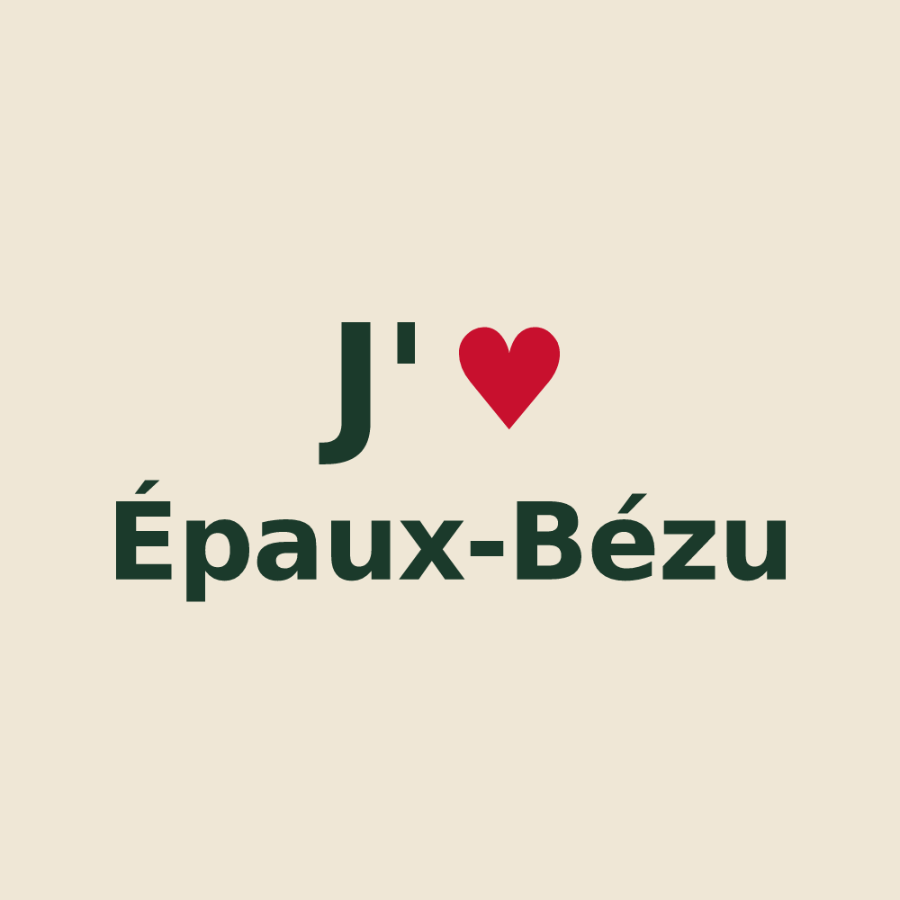 Tote bag personnalisé Épaux-Bézu — design J'aime Épaux-Bézu