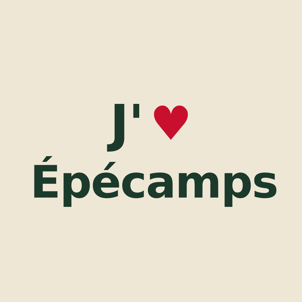 Tote bag personnalisé Épécamps — design J'aime Épécamps