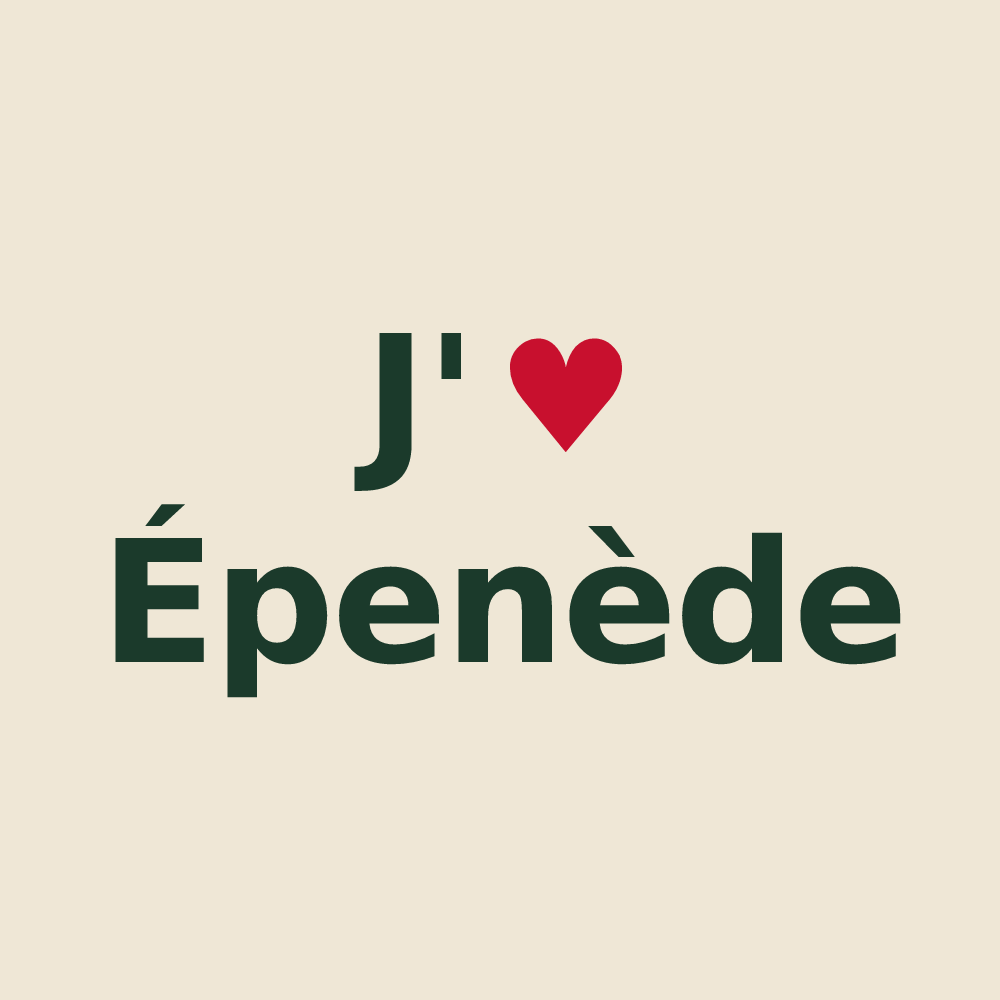 Tote bag personnalisé Épenède — design J'aime Épenède