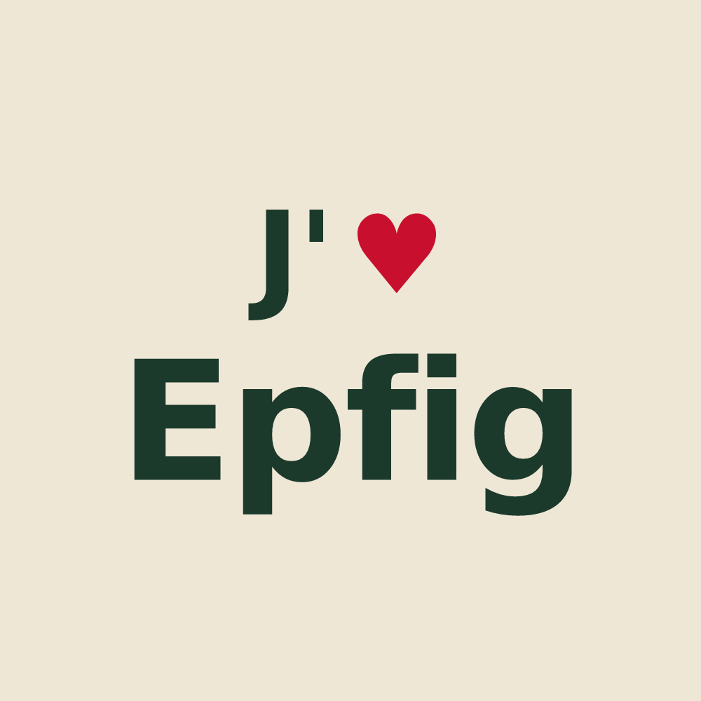 Tote bag personnalisé Epfig — design J'aime Epfig