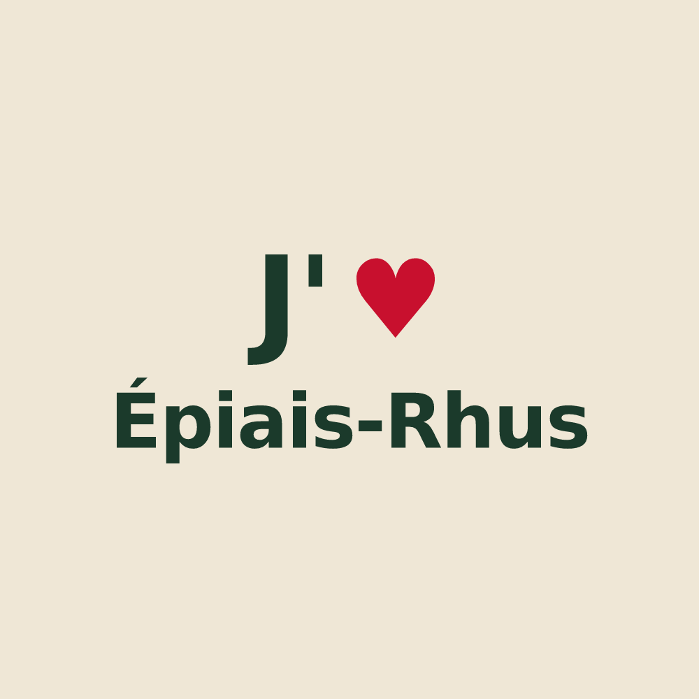 Tote bag personnalisé Épiais-Rhus — design « J'aime Épiais-Rhus » imprimé sur le tote bag