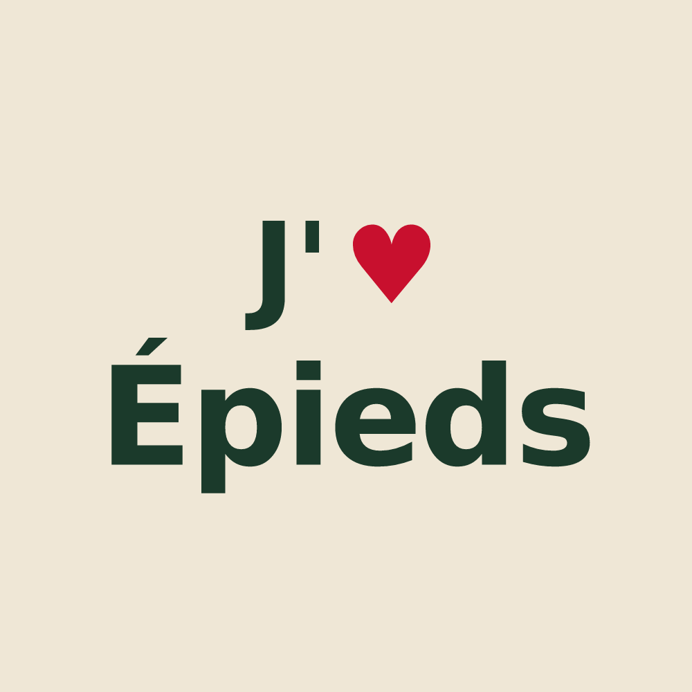 Tote bag personnalisé Épieds — design J'aime Épieds