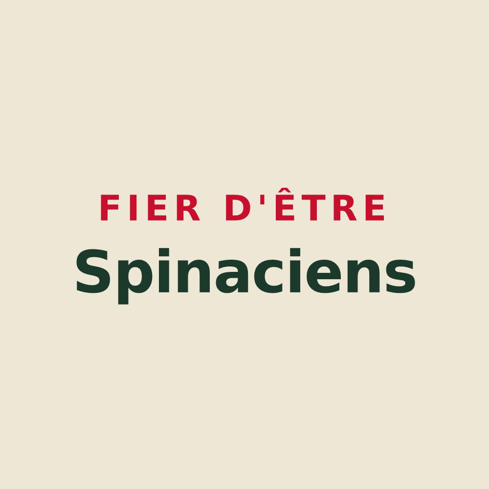 Tote bag « Fier d'être Spinaciens » — design pour Épinay-Champlâtreux