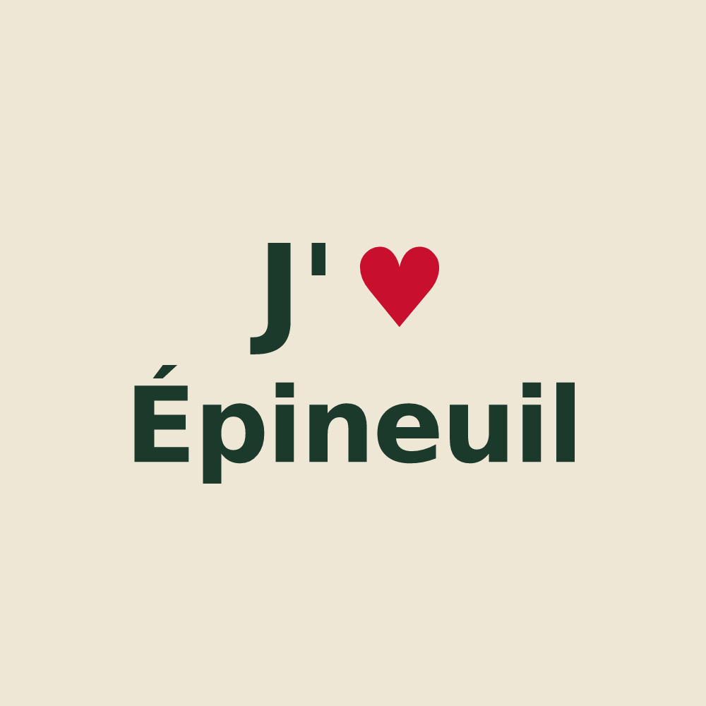 Tote bag personnalisé Épineuil — design J'aime Épineuil