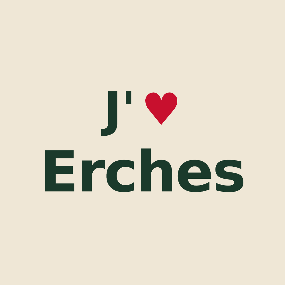 Tote bag personnalisé Erches — design J'aime Erches