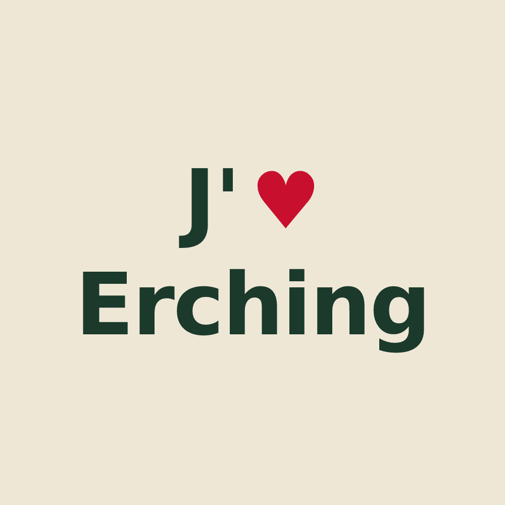 Tote bag personnalisé Erching — design J'aime Erching