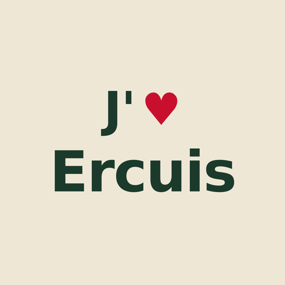 Tote bag personnalisé Ercuis — design J'aime Ercuis