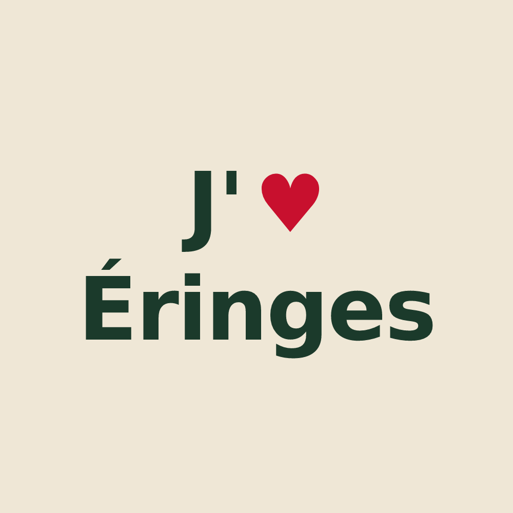 Tote bag personnalisé Éringes — design J'aime Éringes