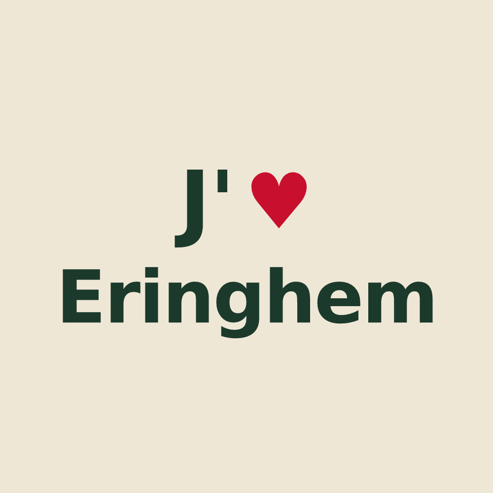 Tote bag personnalisé Eringhem — design J'aime Eringhem